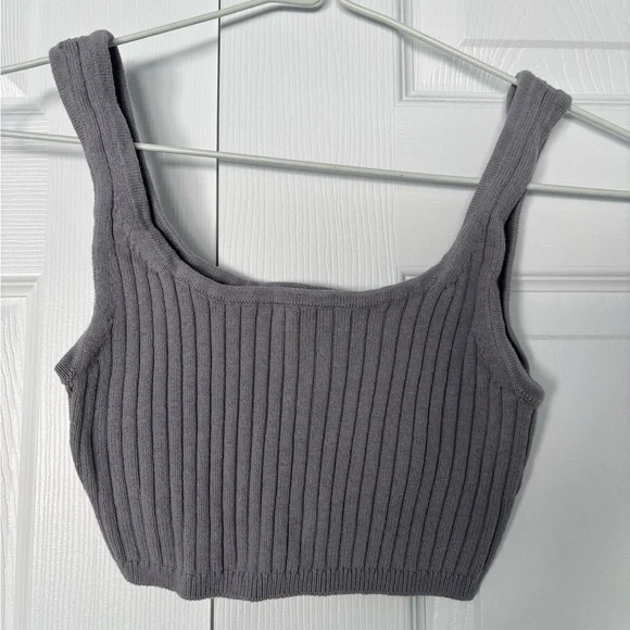 Wilfred Ribbed Crop Tank Top - Picture 1 of 3